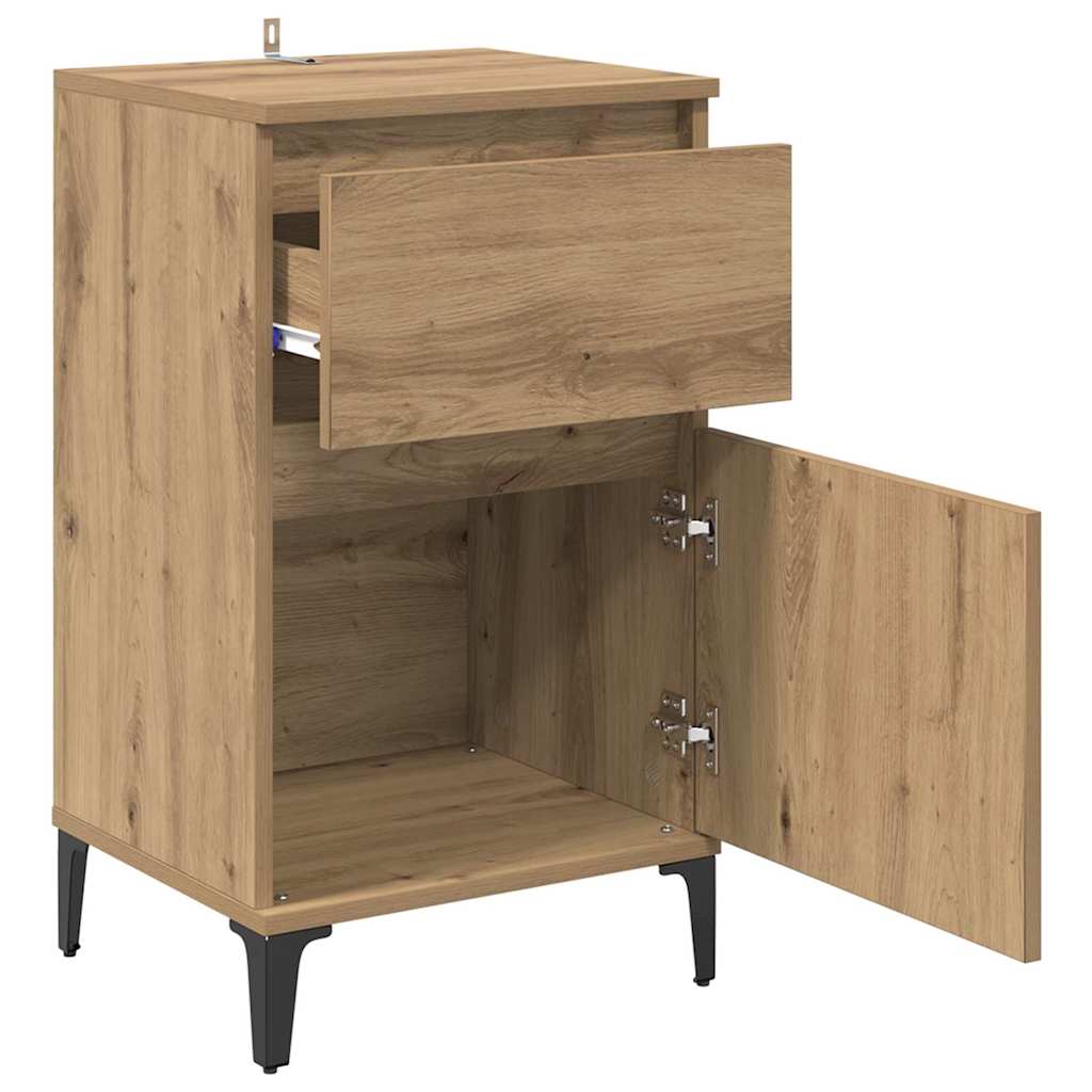 Nattbordskap 2 pcs artisan eik 40 x 35 x 70 cm Konstruert tre