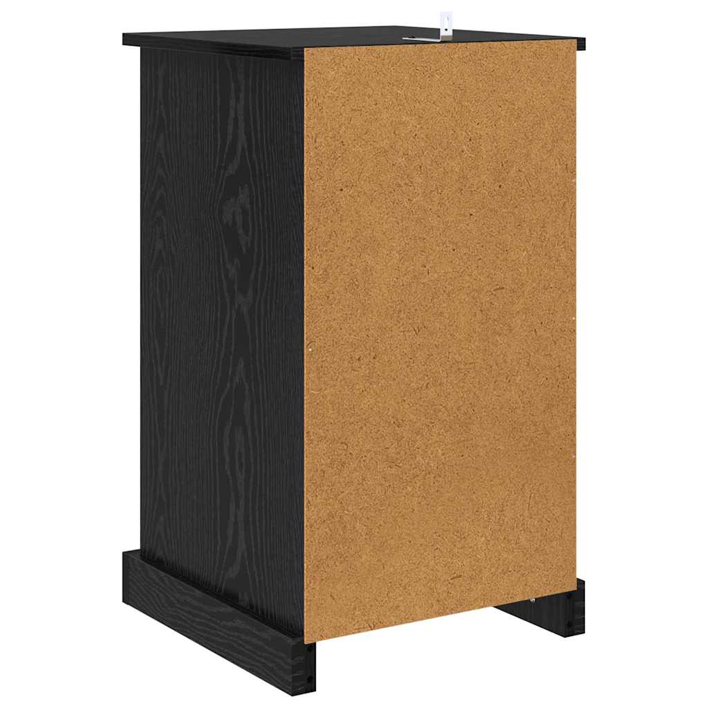 Nattbordskap Svart Eik 39 x 39 x 67,5 cm Konstruert tre
