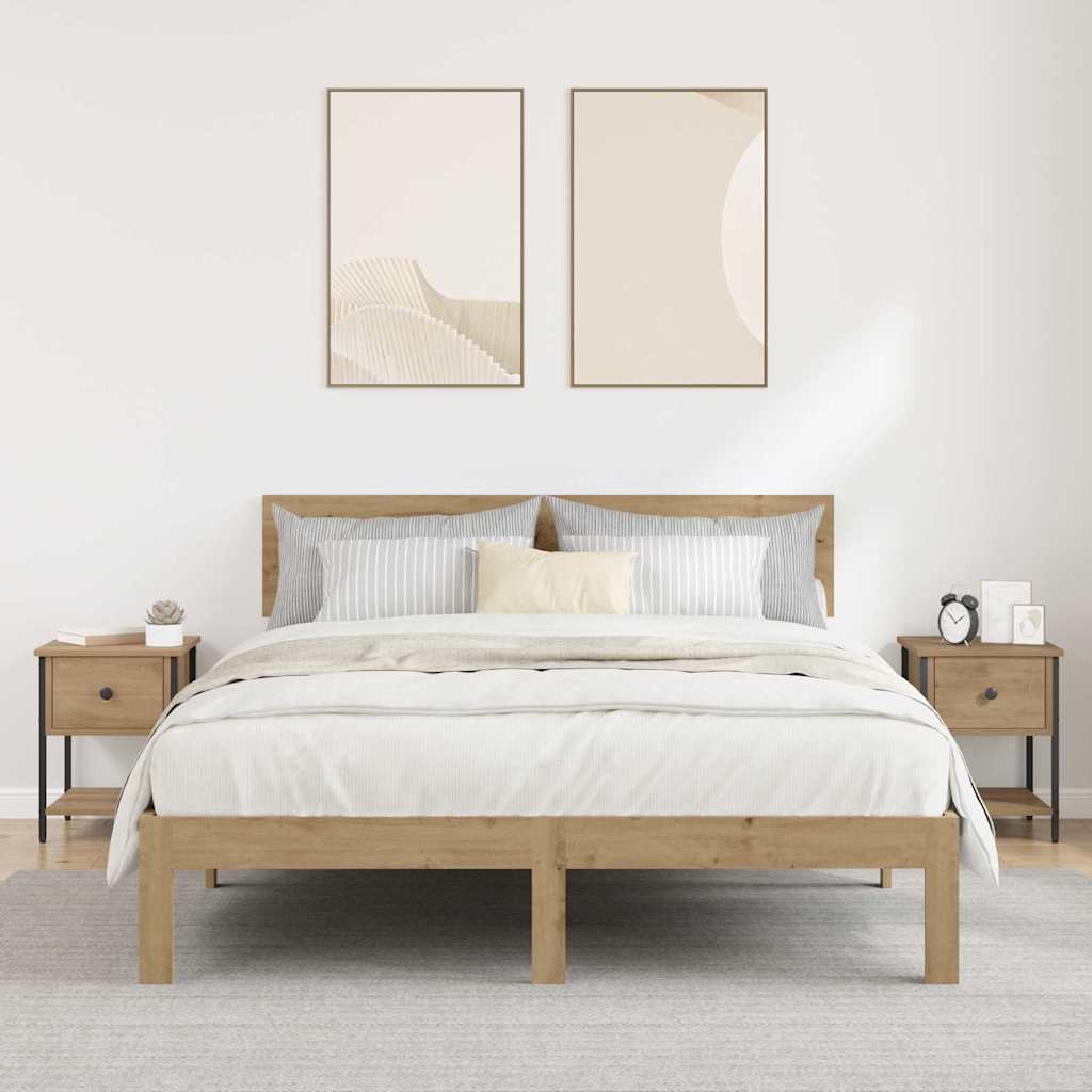 Nattbord 2 pcs artisan eik 34 x 35,5 x 45 cm Konstruert tre