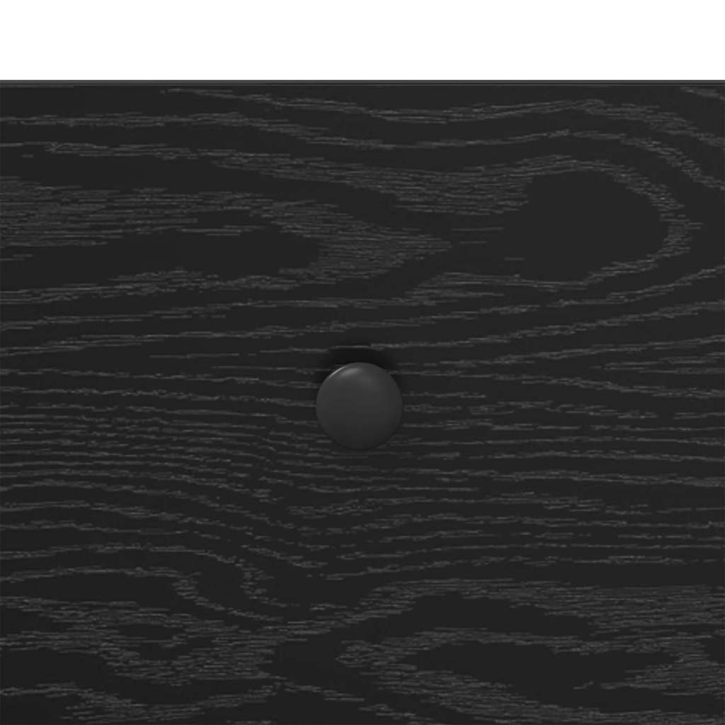 Nattbord med skuff Svart Eik 34 x 35,5 x 45 cm Konstruert tre