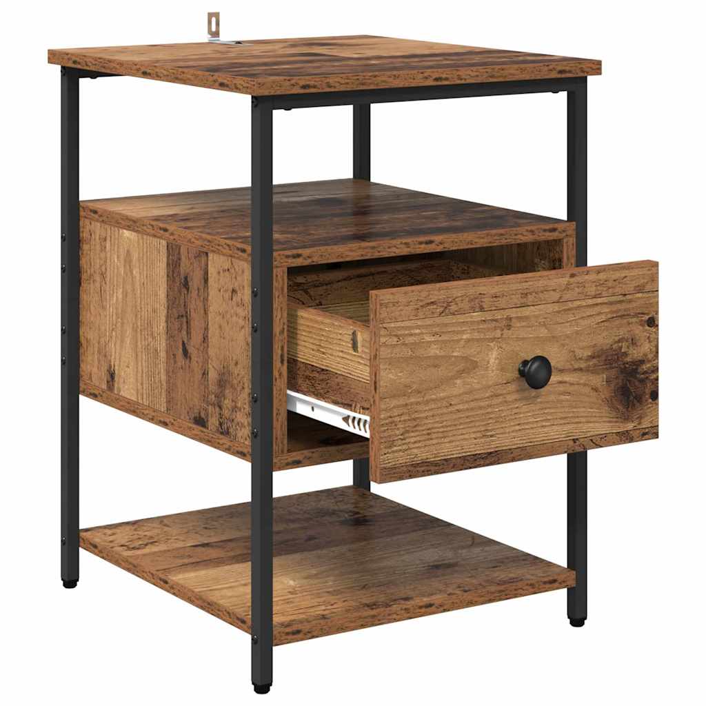 Nattbordskap Gammelt tre 40 x 42 x 56 cm Konstruert tre