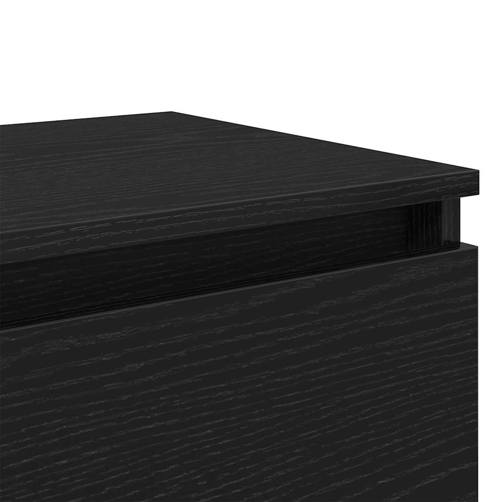 Nattbordskap 2 pcs Svart eik 40 x 35 x 50 cm Konstruert tre