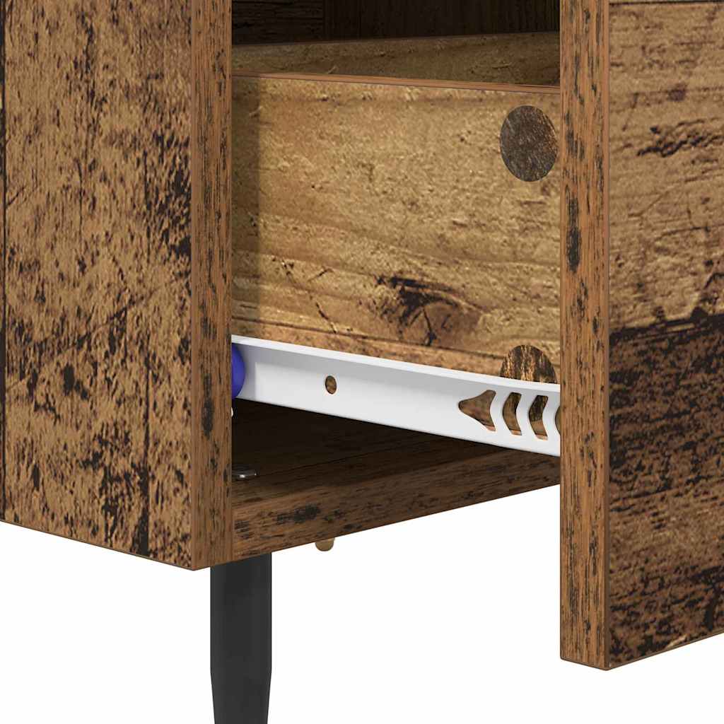 Nattbordskap 2 pcs Gammelt tre 40 x 35 x 47.5 cm Konstruert tre