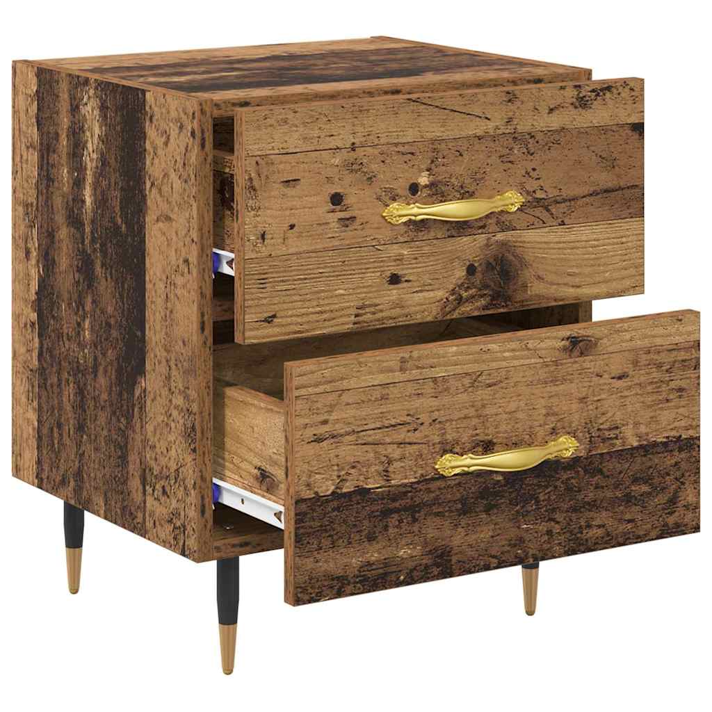 Nattbordskap 2 pcs Gammelt tre 40 x 35 x 47.5 cm Konstruert tre