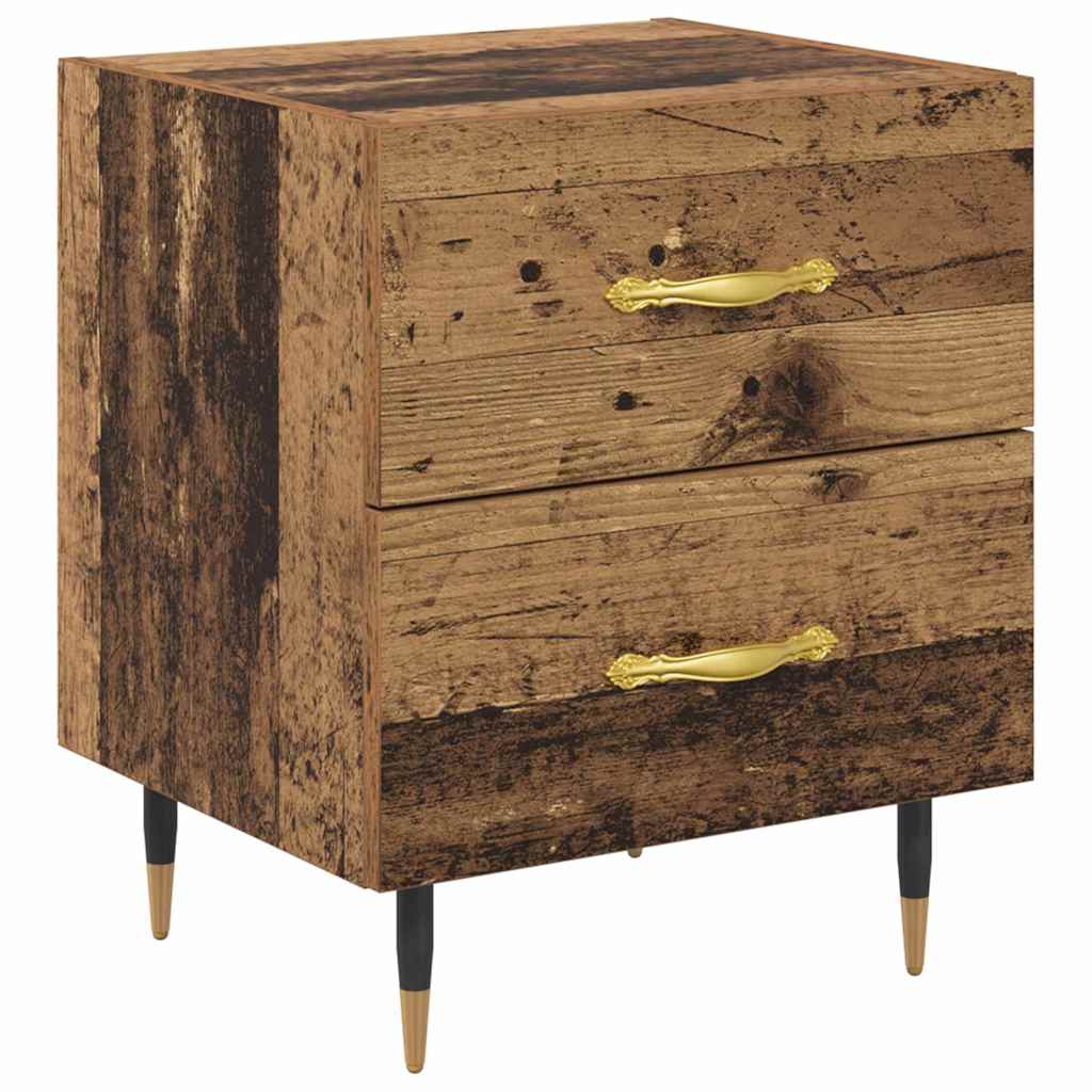 Nattbordskap 2 pcs Gammelt tre 40 x 35 x 47.5 cm Konstruert tre