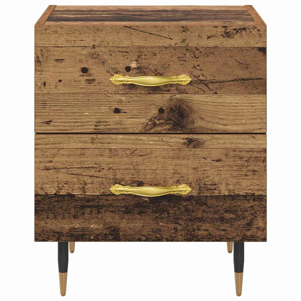 Nattbordskap 2 pcs Gammelt tre 40 x 35 x 47.5 cm Konstruert tre