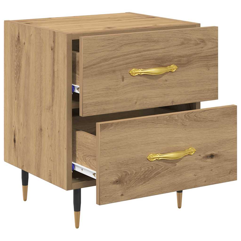 Nattbordskap 2 pcs artisan eik 40 x 35 x 47.5 cm Konstruert tre