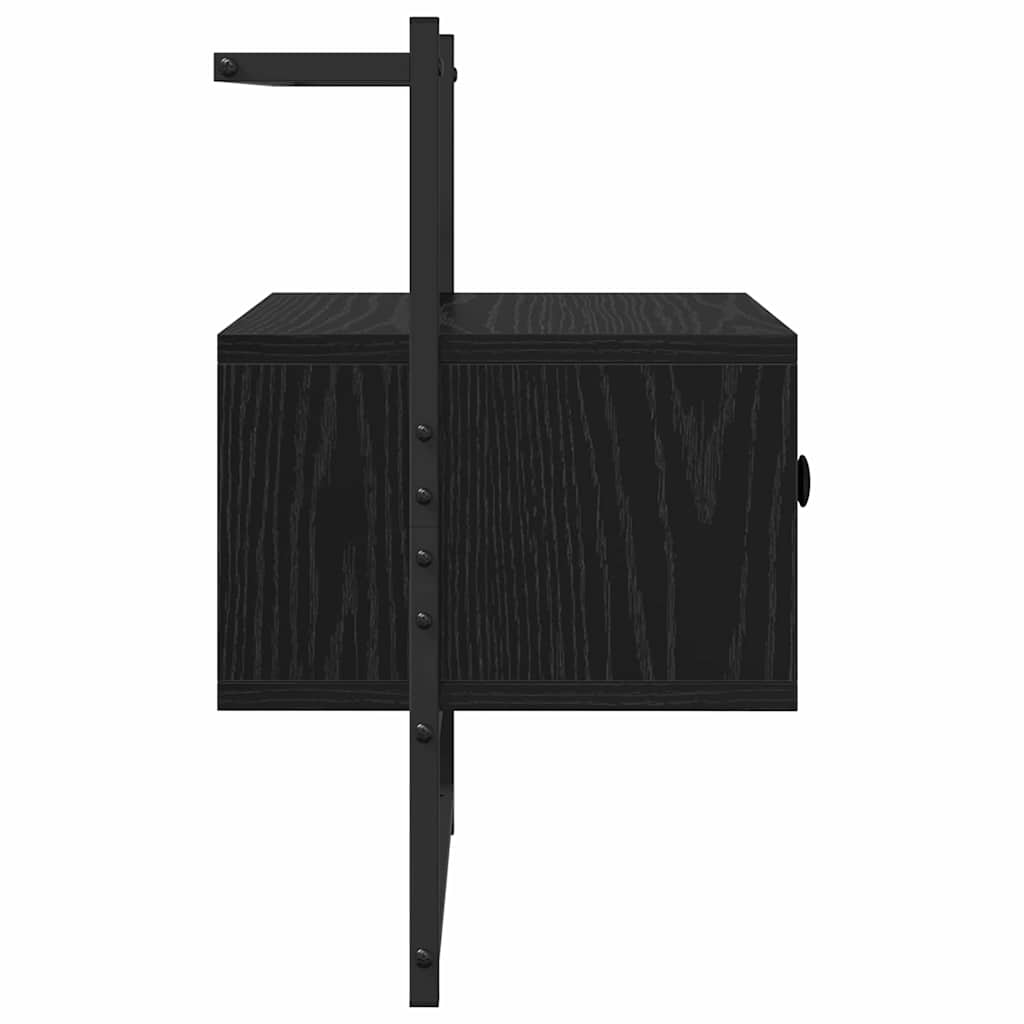 Nattbordskap 2 pcs Svart Eik 35 x 30 x 51 cm Konstruert tre