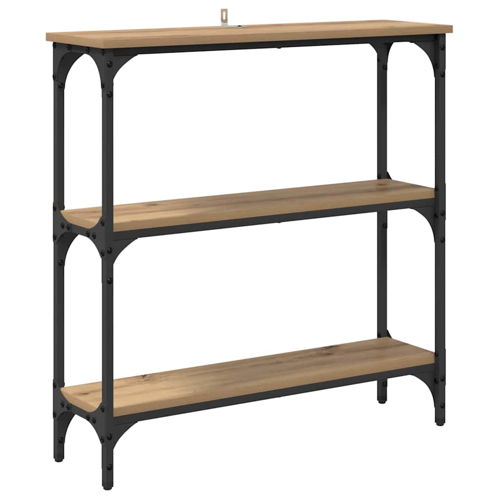 Konsollbord artisan eik 75 x 22.5 x 75 cm Ingeniørtre og Metall