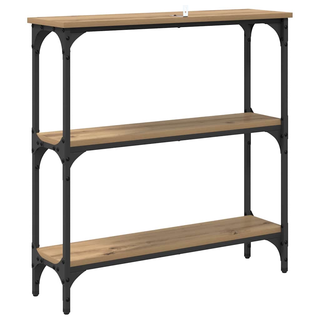 Konsollbord artisan eik 75 x 22.5 x 75 cm Ingeniørtre og Metall