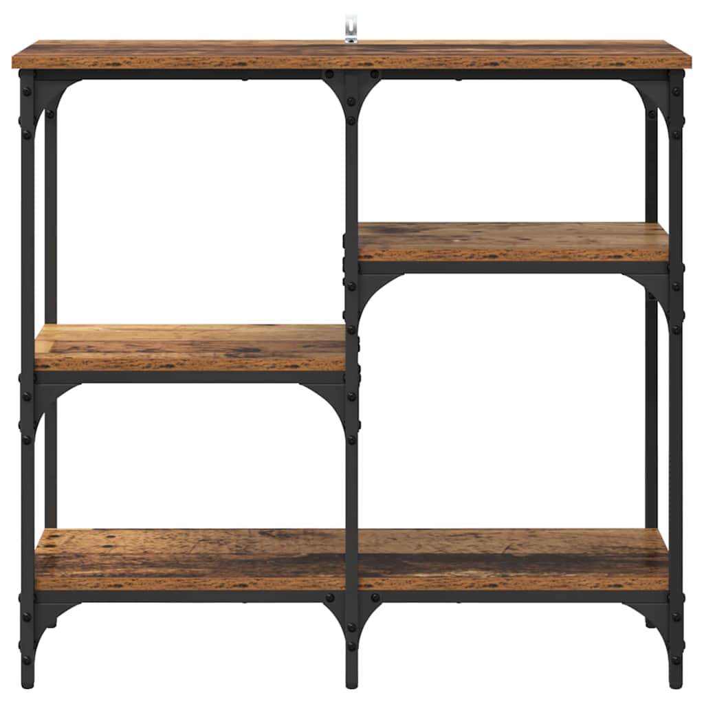 Konsollbord med hylle Gamle tre 80 x 29 x 75 cm Konstruert tre