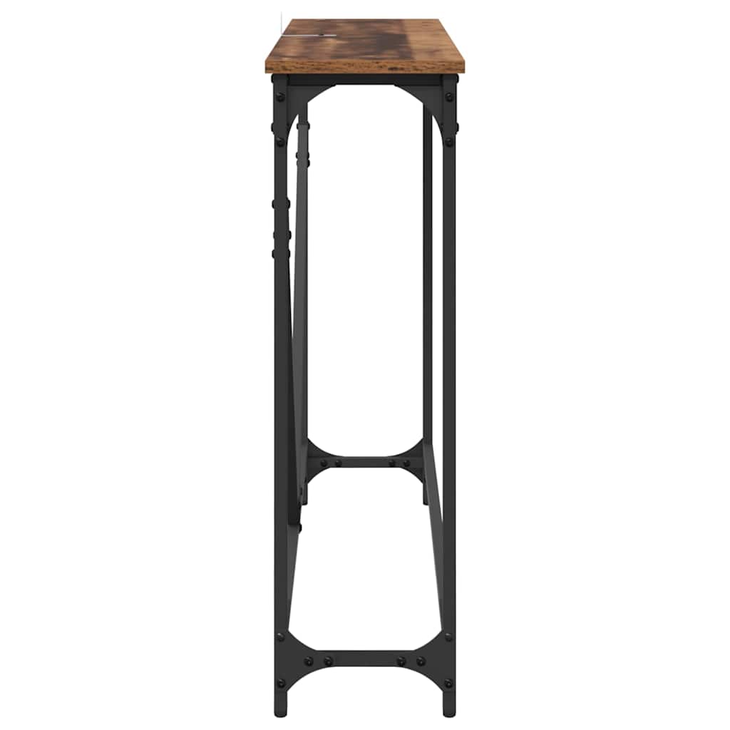 Konsollbord Gammelt tre 102 x 22.5 x 75 cm Konstruert tre