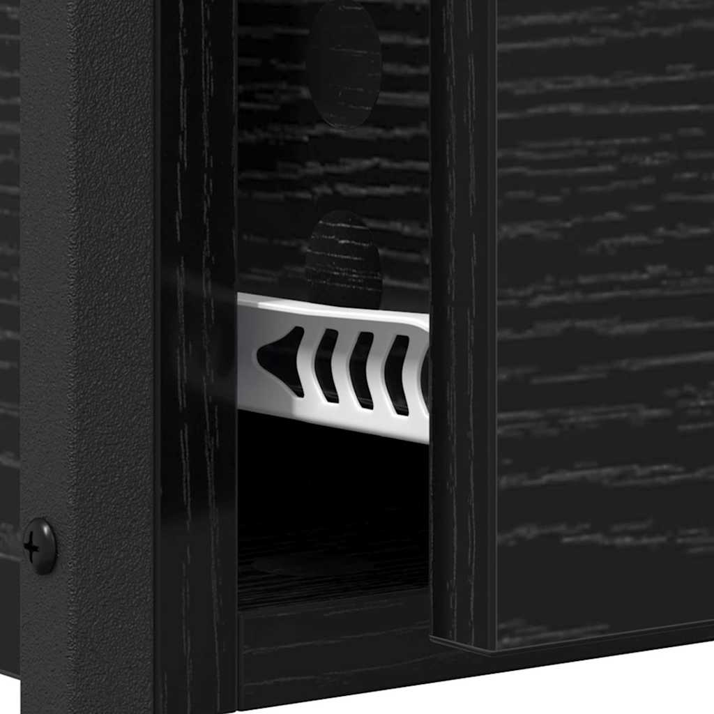 Konsollbord Svart Eik 100 x 40 x 75 cm Ingeniørtre og metall