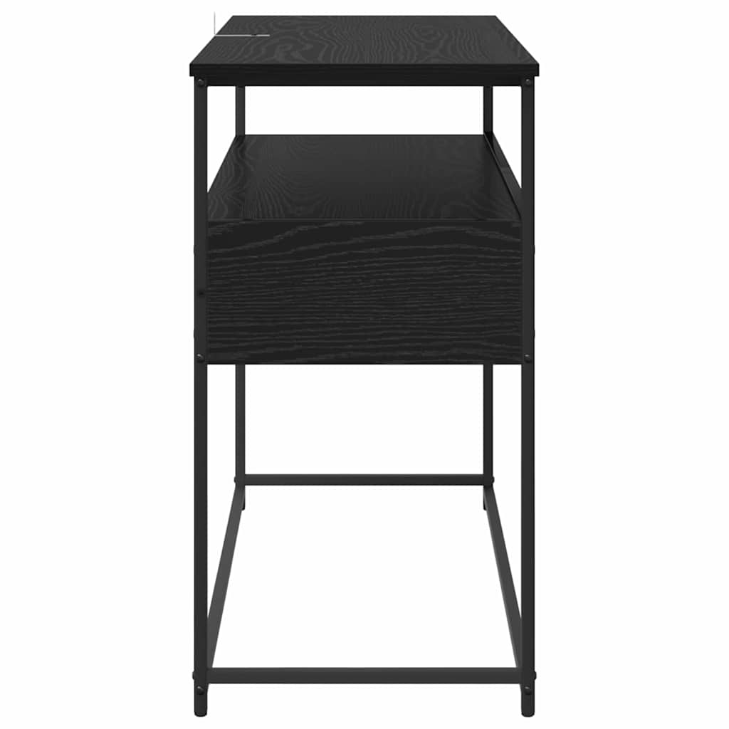 Konsollbord Svart Eik 100 x 40 x 75 cm Ingeniørtre og metall