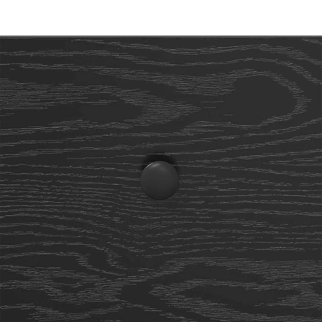 Konsollbord Svart Eik 100 x 34,5 x 75 cm Konstruert tre