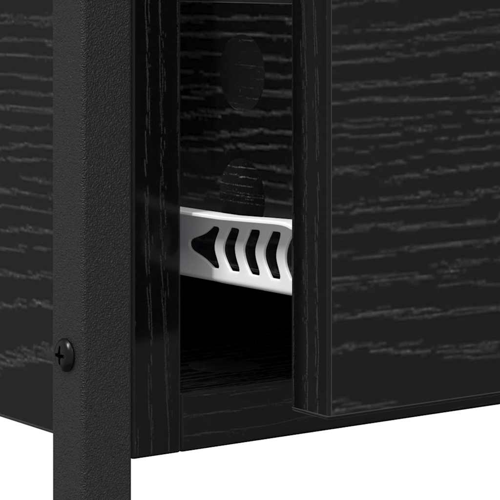 Konsollbord Svart Eik 100 x 39 x 78,5 cm Konstruert tre