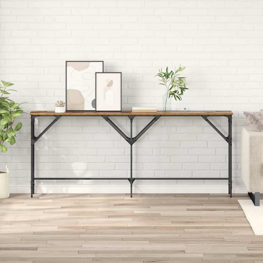 Konsollbord Gammelt tre 180 x 29 x 75 cm Konstruert tre