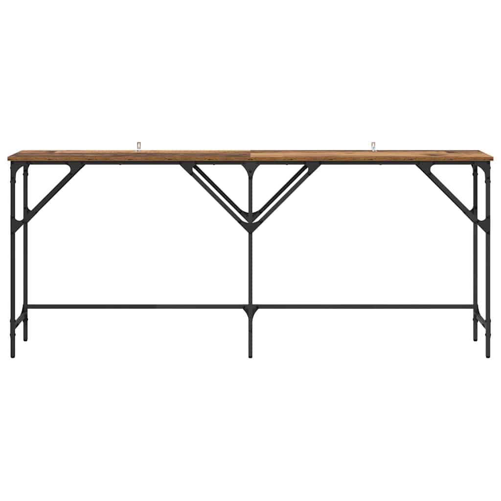 Konsollbord Gammelt tre 180 x 29 x 75 cm Konstruert tre