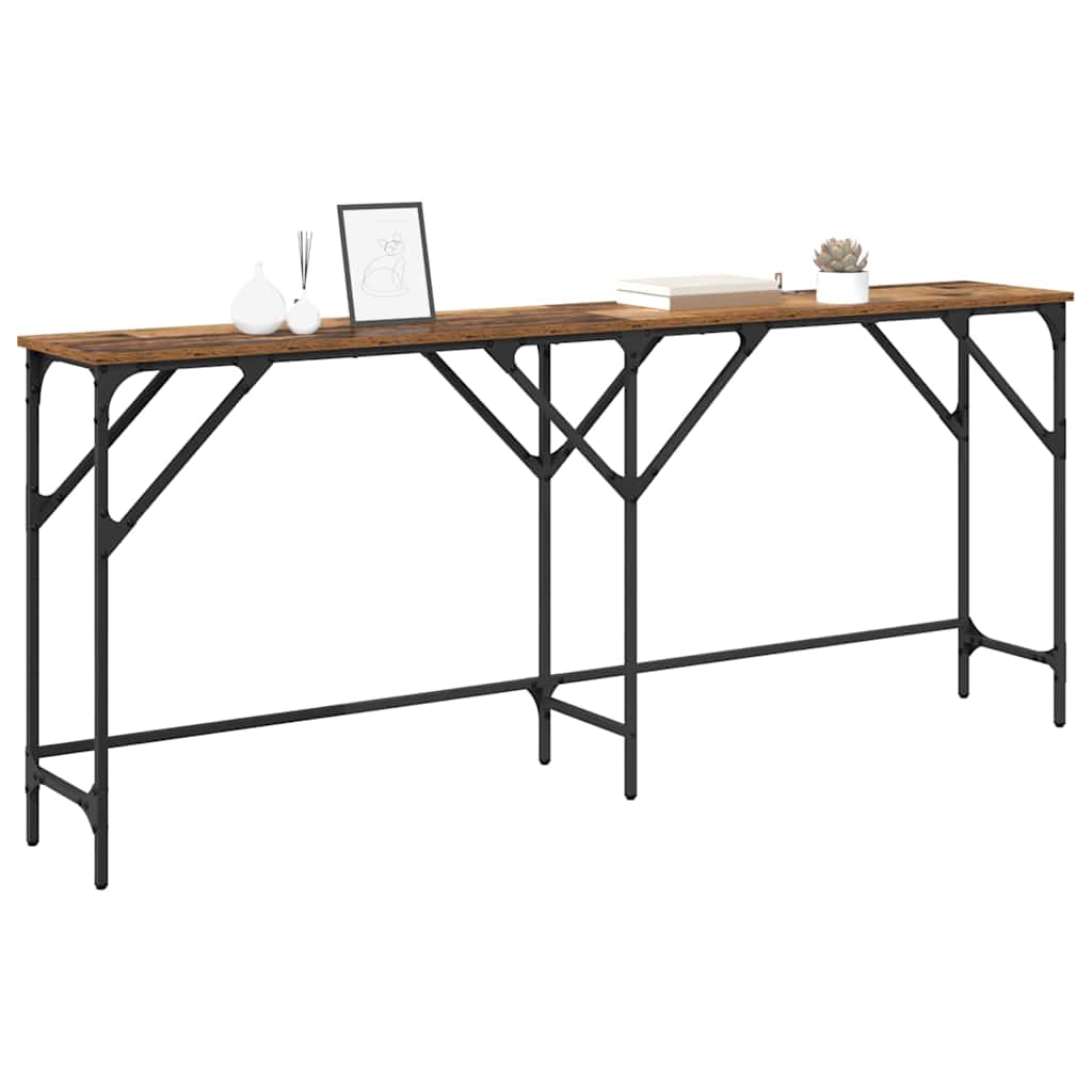 Konsollbord Gammelt tre 180 x 29 x 75 cm Konstruert tre