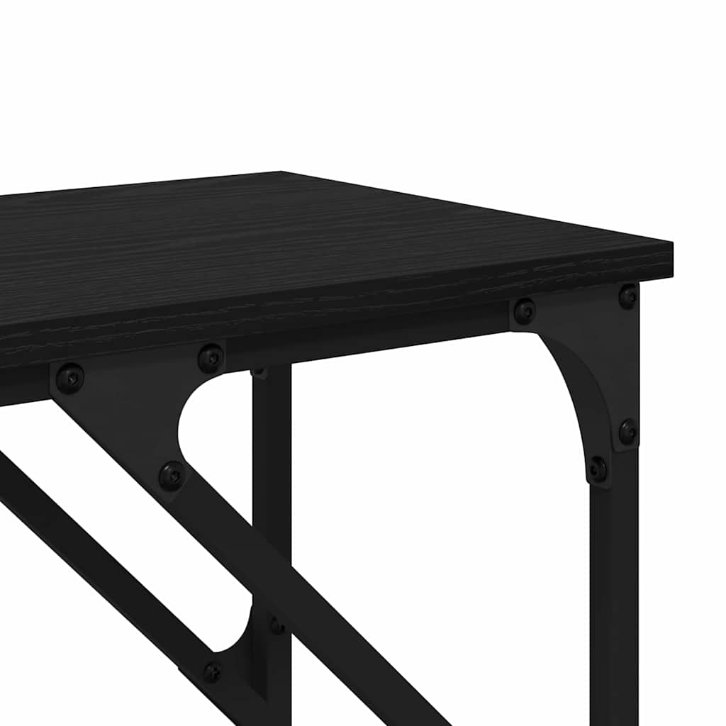 Konsollbord Svart eik 180 x 29 x 75 cm Konstruert tre