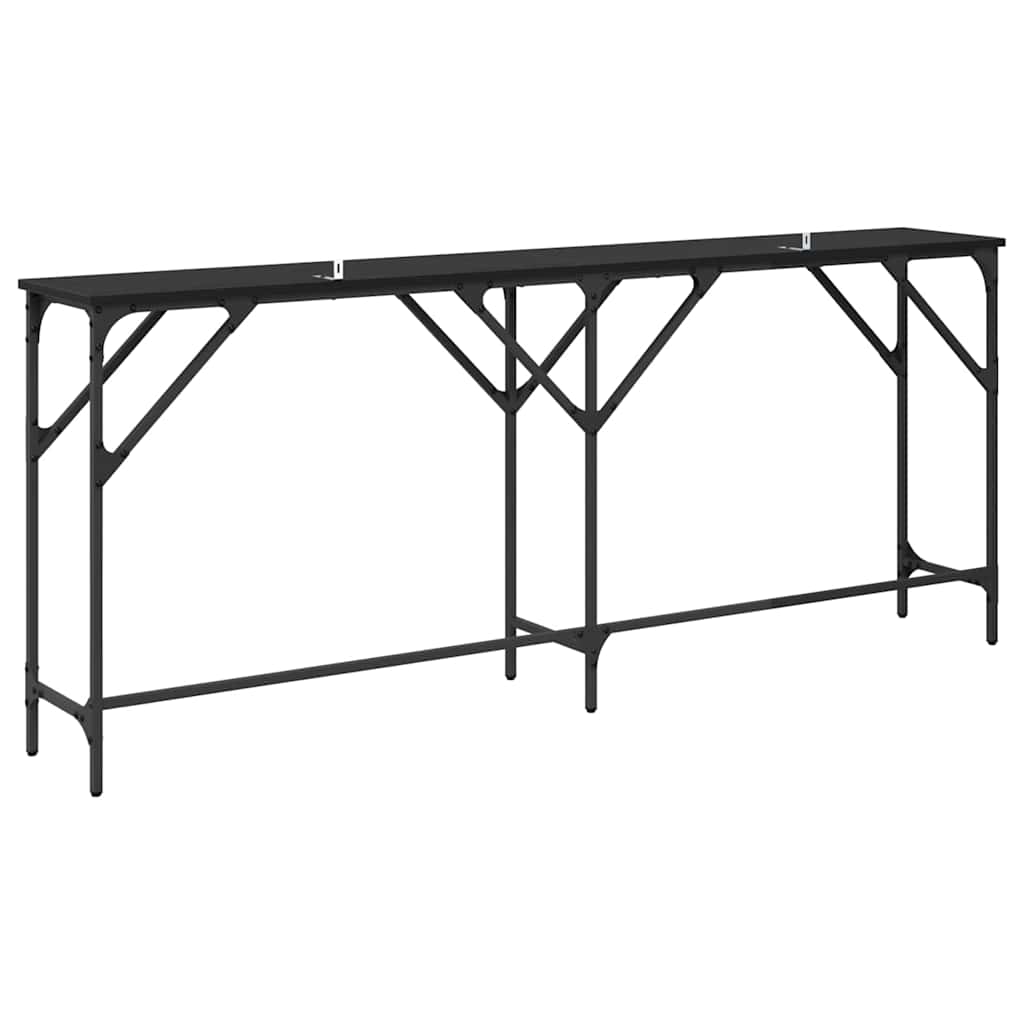 Konsollbord Svart eik 180 x 29 x 75 cm Konstruert tre