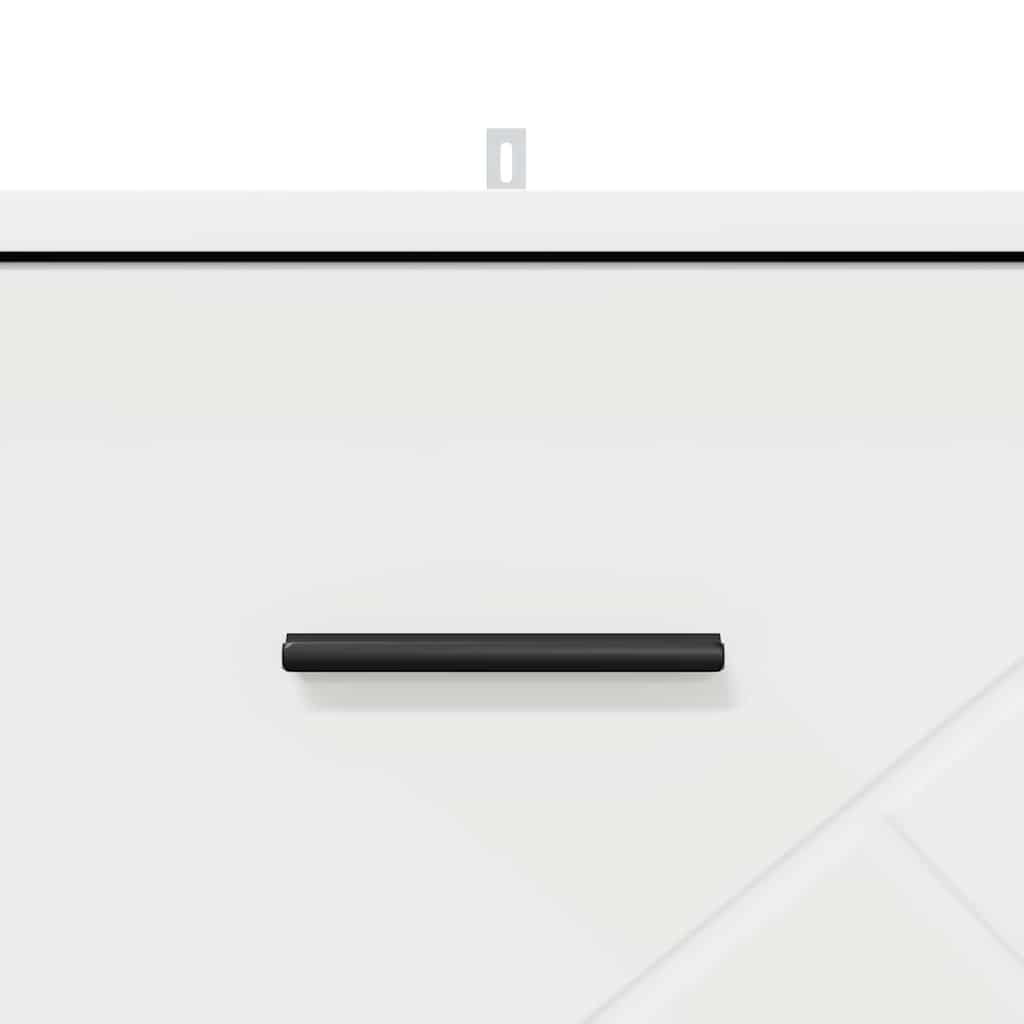 Nattbordskap med skuff Hvit 38 x 38 x 66 cm Konstruert tre