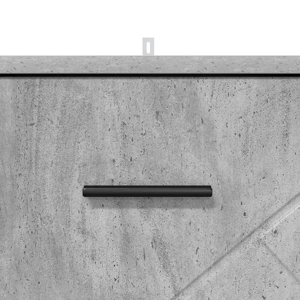 Nattbordskap med skuff Betonggrå 38 x 38 x 66 cm Konstruert tre