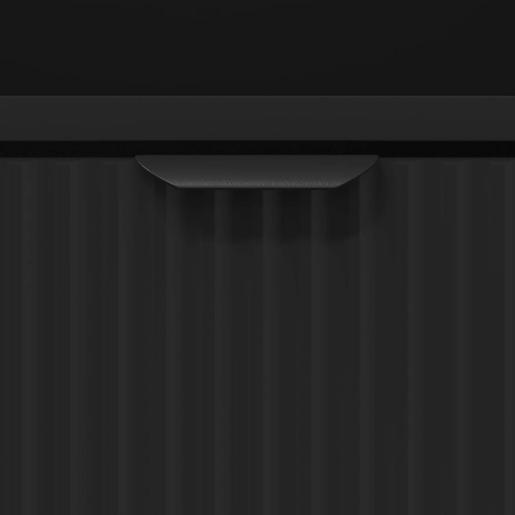 Nattbord med skuff 2 pcs Svart 49 x 36 x 61 cm Konstruert tre