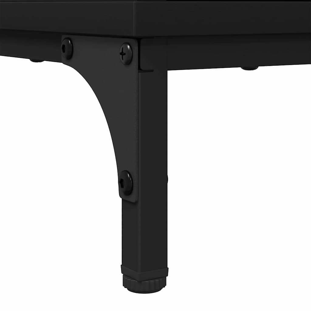 Nattbord med skuff 2 pcs Svart 49 x 36 x 61 cm Konstruert tre