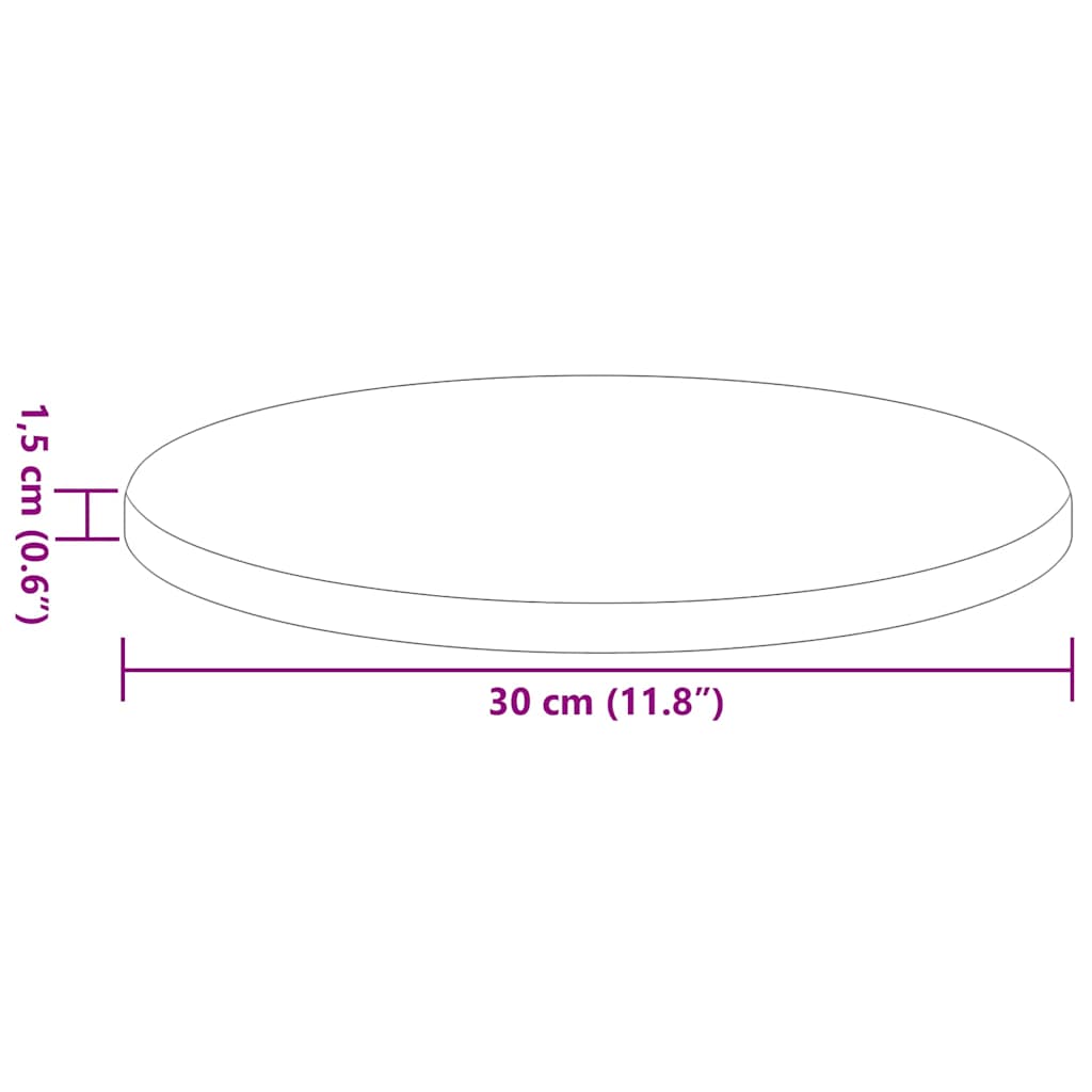 Bordplate Sonoma eik 30 x 30 x 1.5 cm Konstruert tre