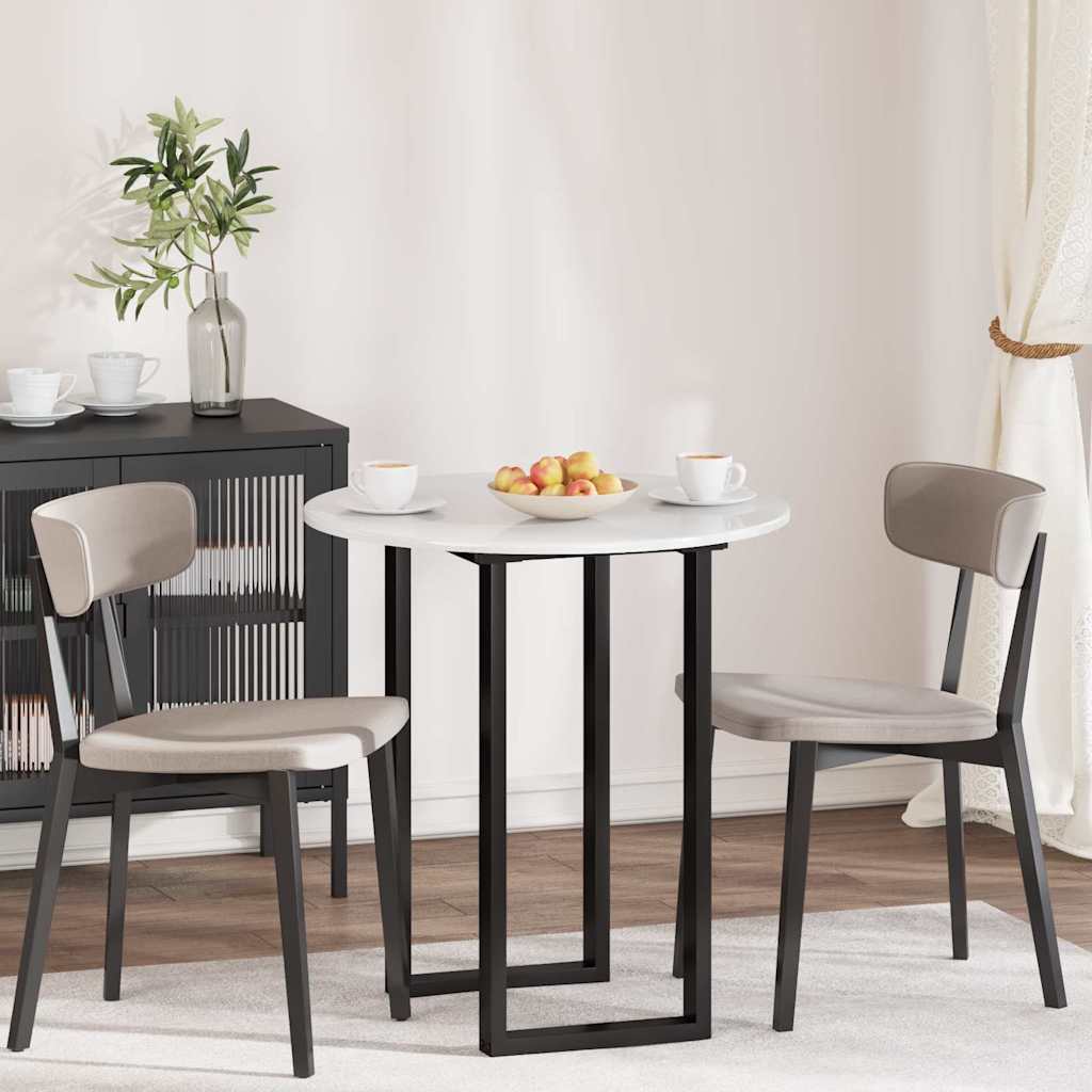 Bordplate Høyglans hvit 70 x 70 x 1.5 cm Konstruert tre