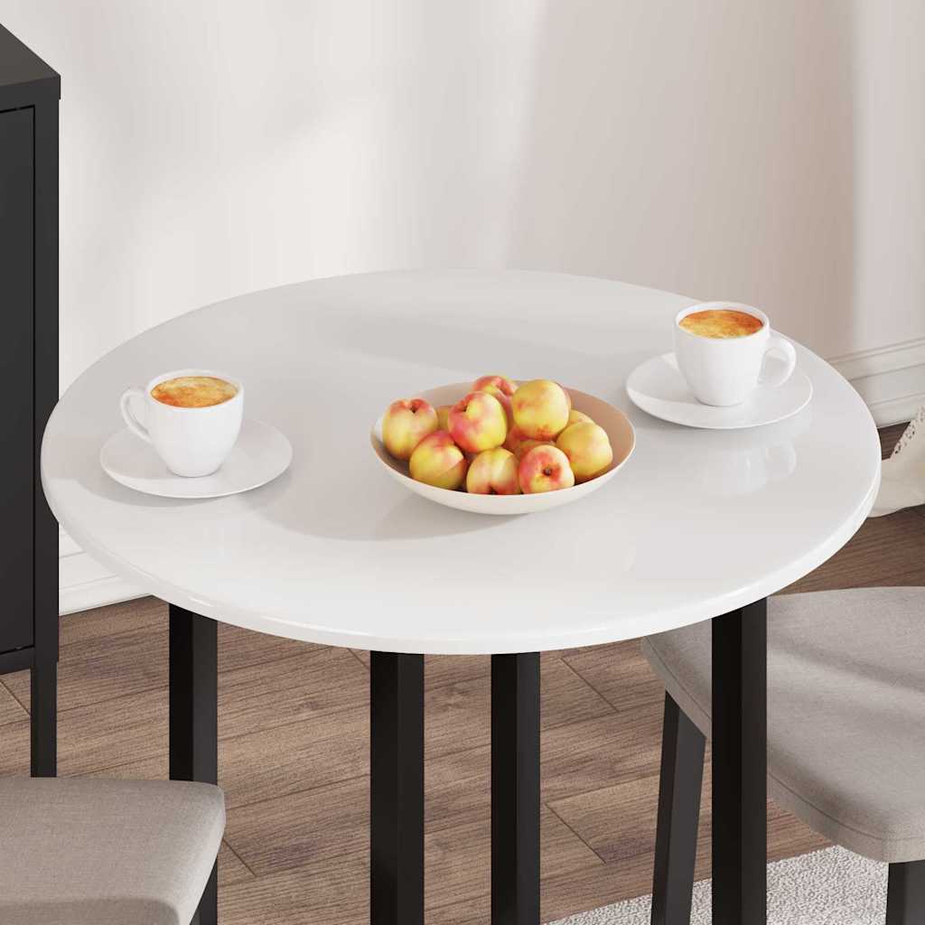 Bordplate Høyglans hvit 70 x 70 x 1.5 cm Konstruert tre