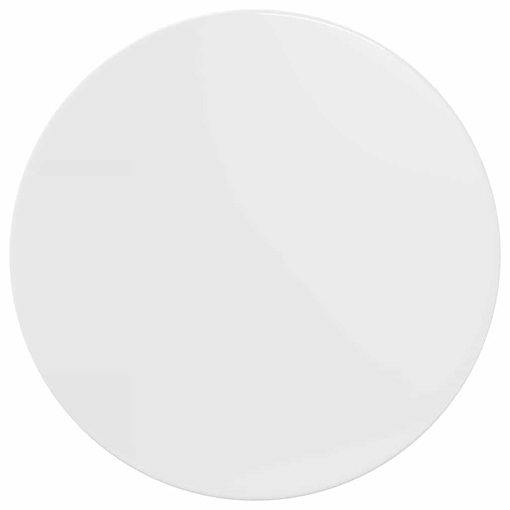 Bordplate Høyglans hvit 70 x 70 x 1.5 cm Konstruert tre
