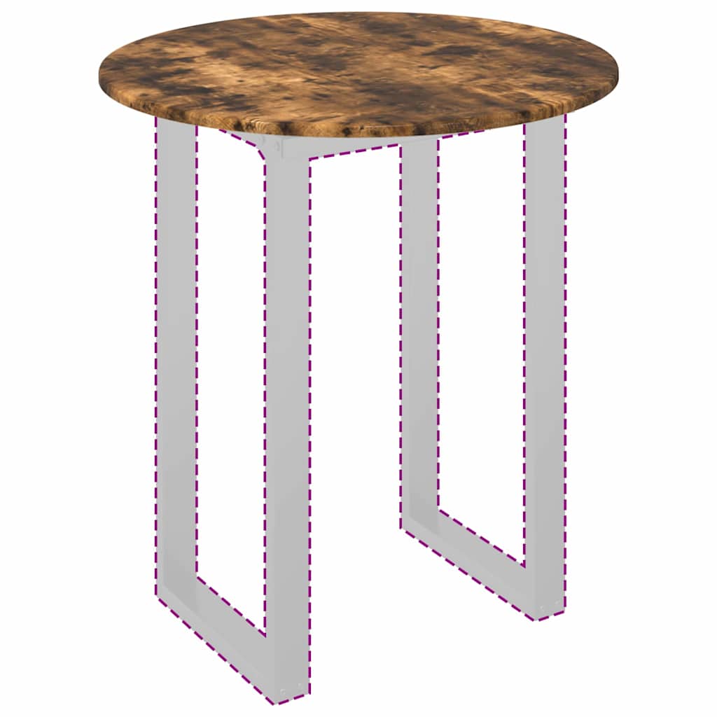 Bordplate Røkt eik 70 x 70 x 1.5 cm Konstruert tre