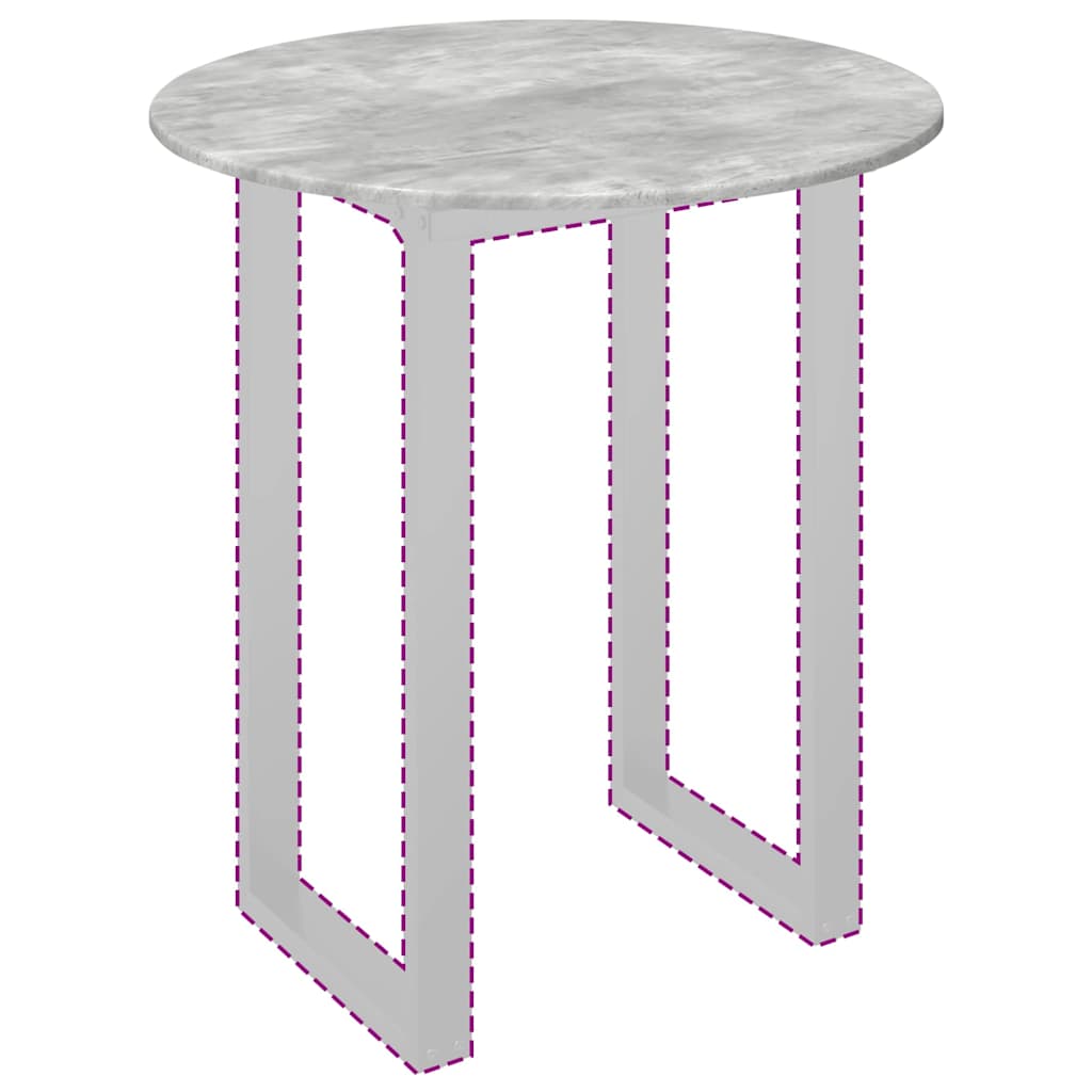 Bordplate Betonggrå 80 x 80 x 1.5 cm Konstruert tre