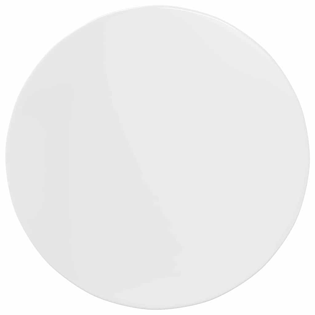 Bordplate Høyglans hvit 80 x 80 x 1.5 cm Konstruert tre