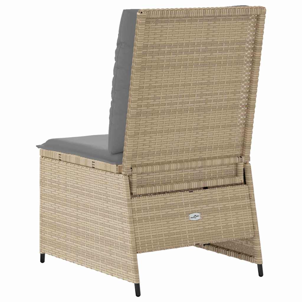 Hagemøbelsofa med pute Beige Poly rattan