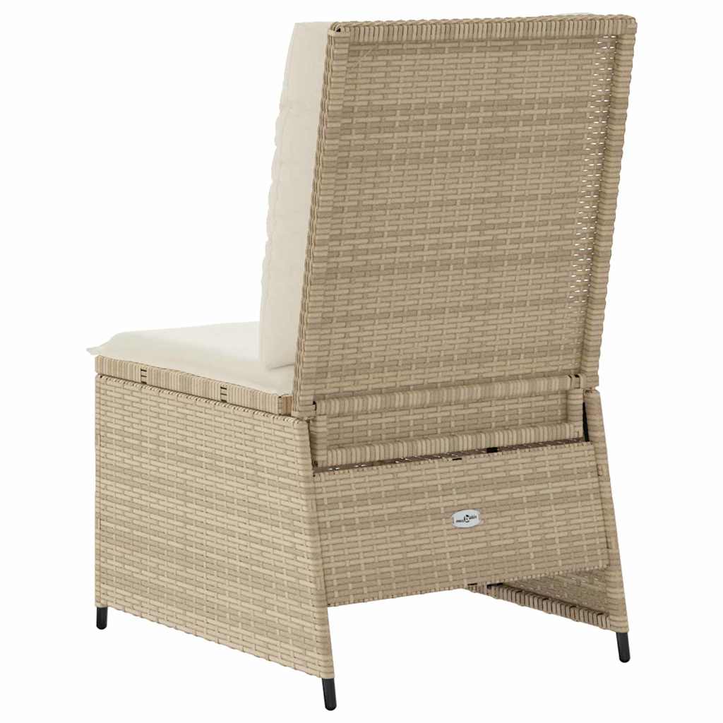 Hagemøbelsofa med pute Beige Poly rattan