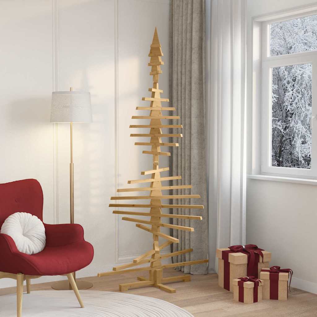 Trekjuletrær med stativ Brun 210 cm Heltre furu