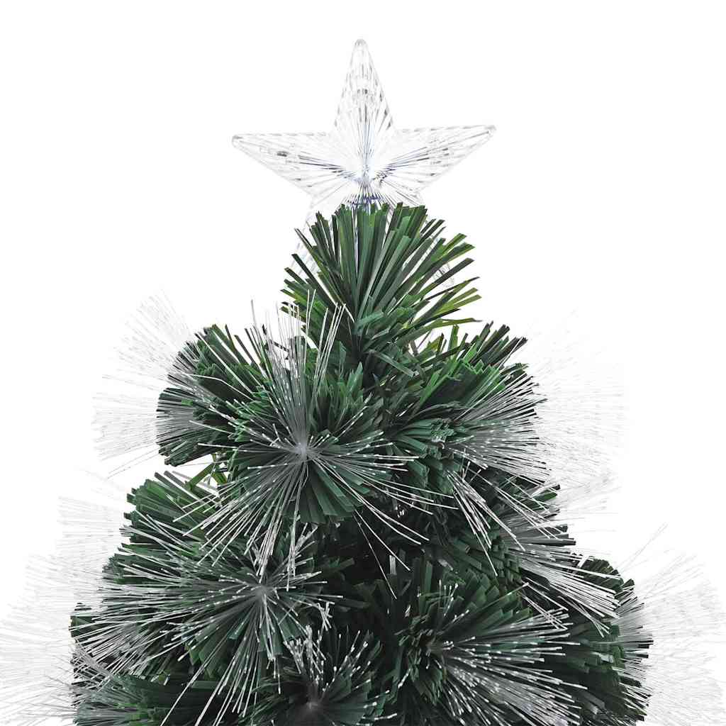 Kunstig juletre med dekorative strenglys grønn 64 cm PVC