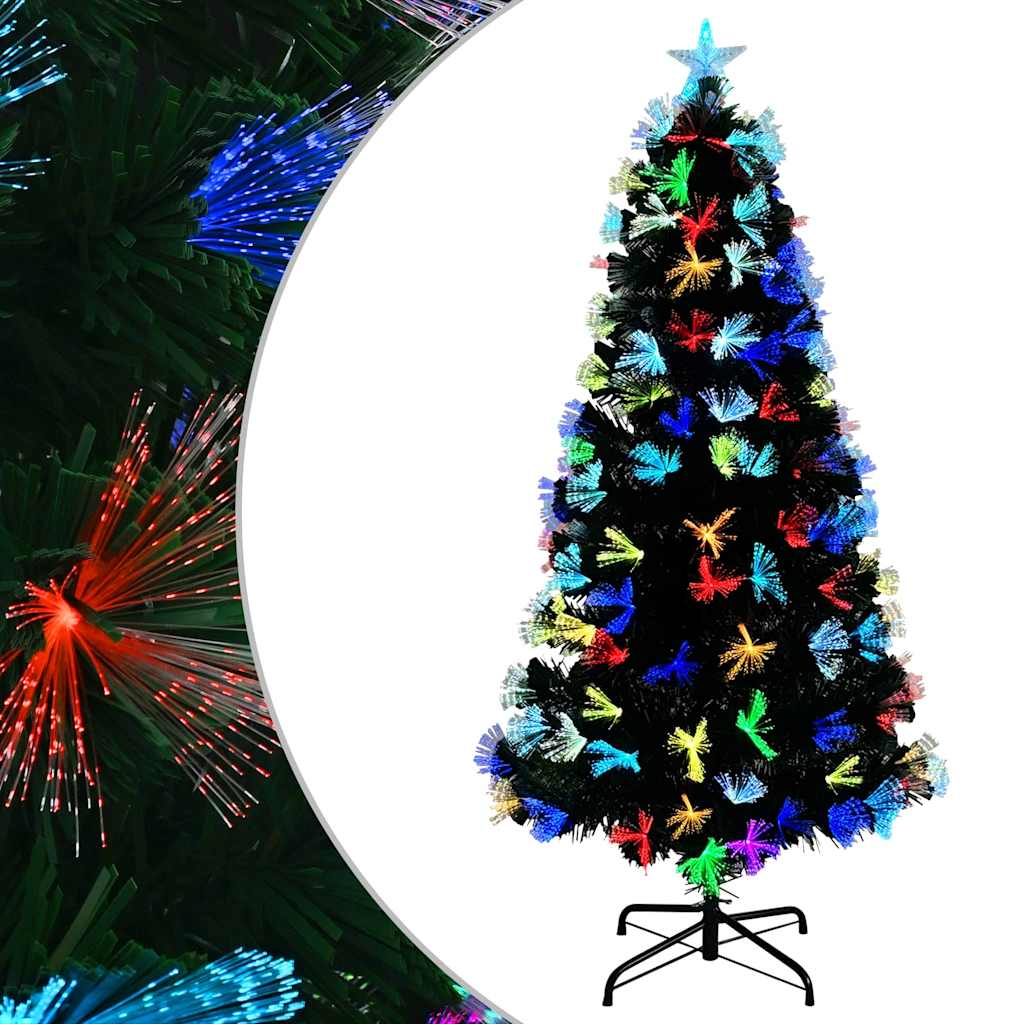 Kunstig juletre med dekorative strenglys grønn 150 cm PVC