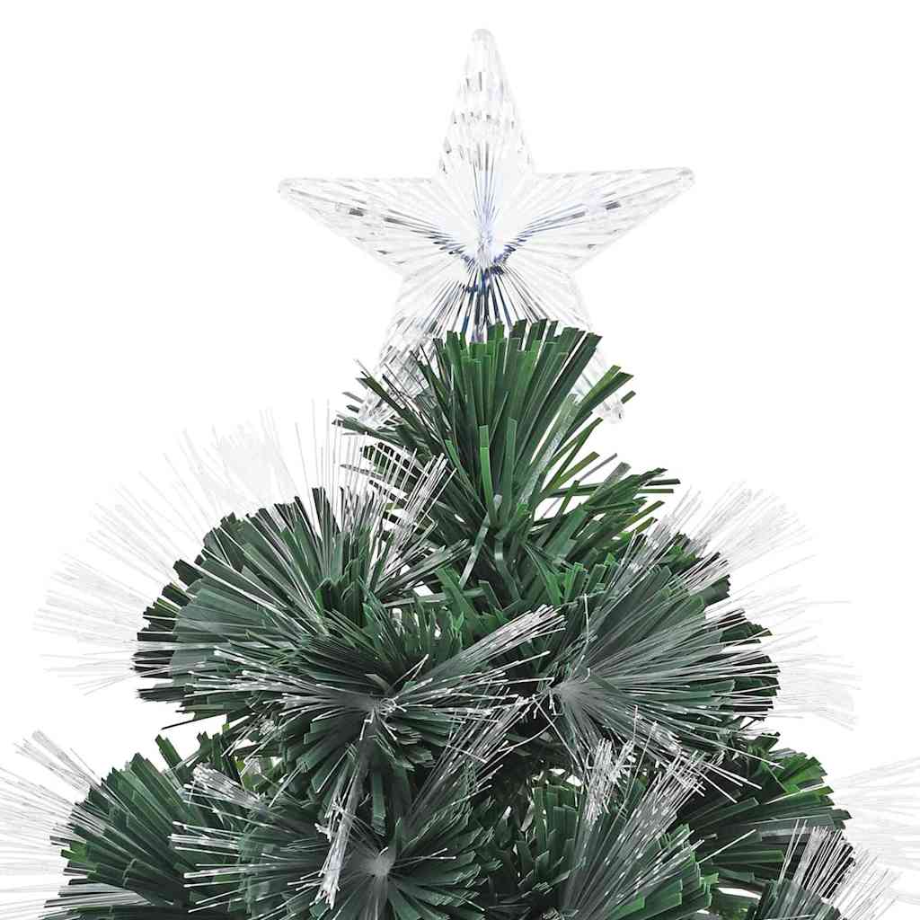 Kunstig juletre med dekorative strenglys grønn 240 cm PVC