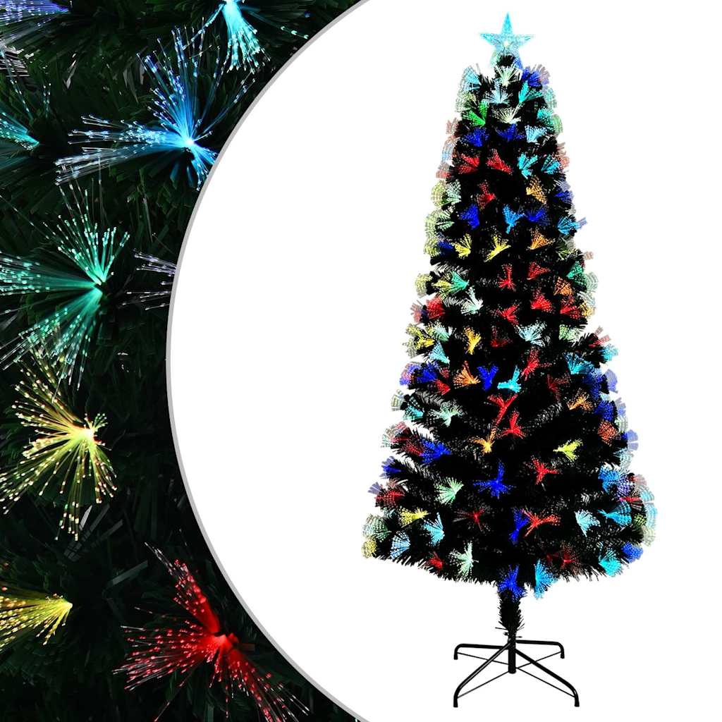 Kunstig juletre med dekorative strenglys grønn 240 cm PVC