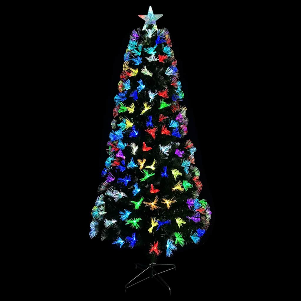 Kunstig juletre med dekorative strenglys grønn 240 cm PVC