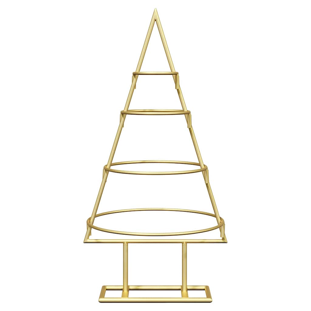 Metall juletre med stativ Gull 60 cm Pulverlakkert stål