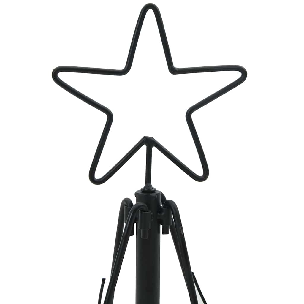 Julekjegle Tre med stativ Svart 60 cm Stål