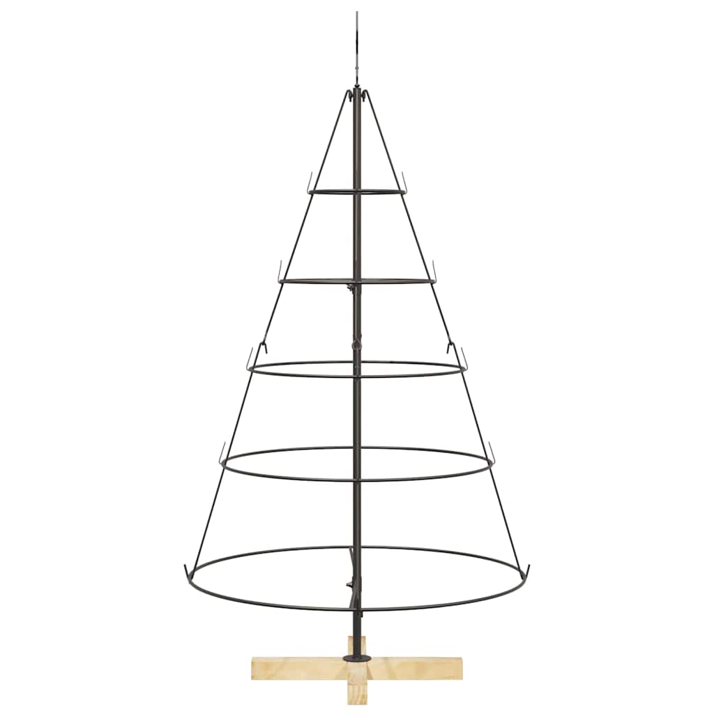 Julekjegle Tre med stativ Svart 125 cm Stål