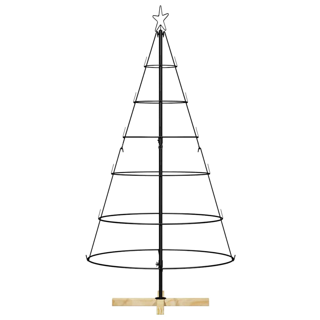 Julekjegle Tre med stativ Svart 150 cm Stål