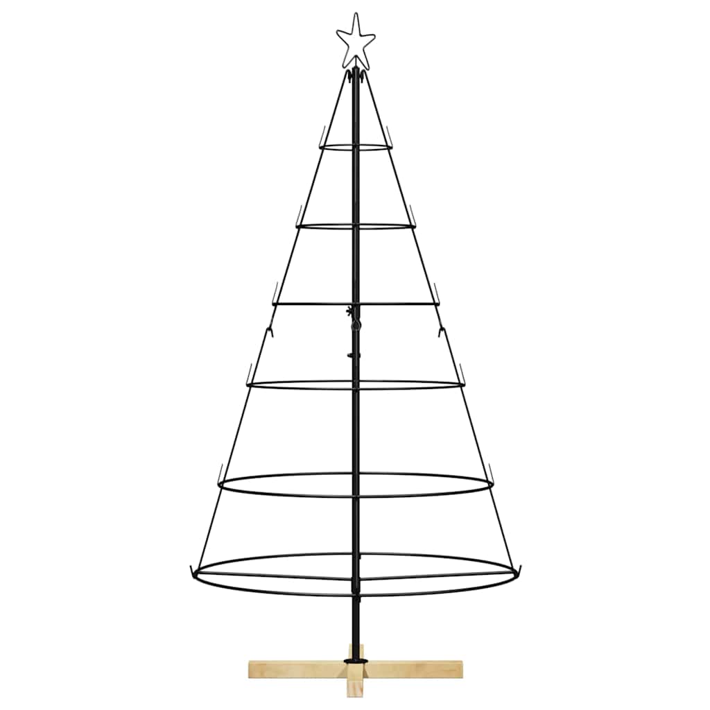 Julekjegle Tre med stativ Svart 150 cm Stål