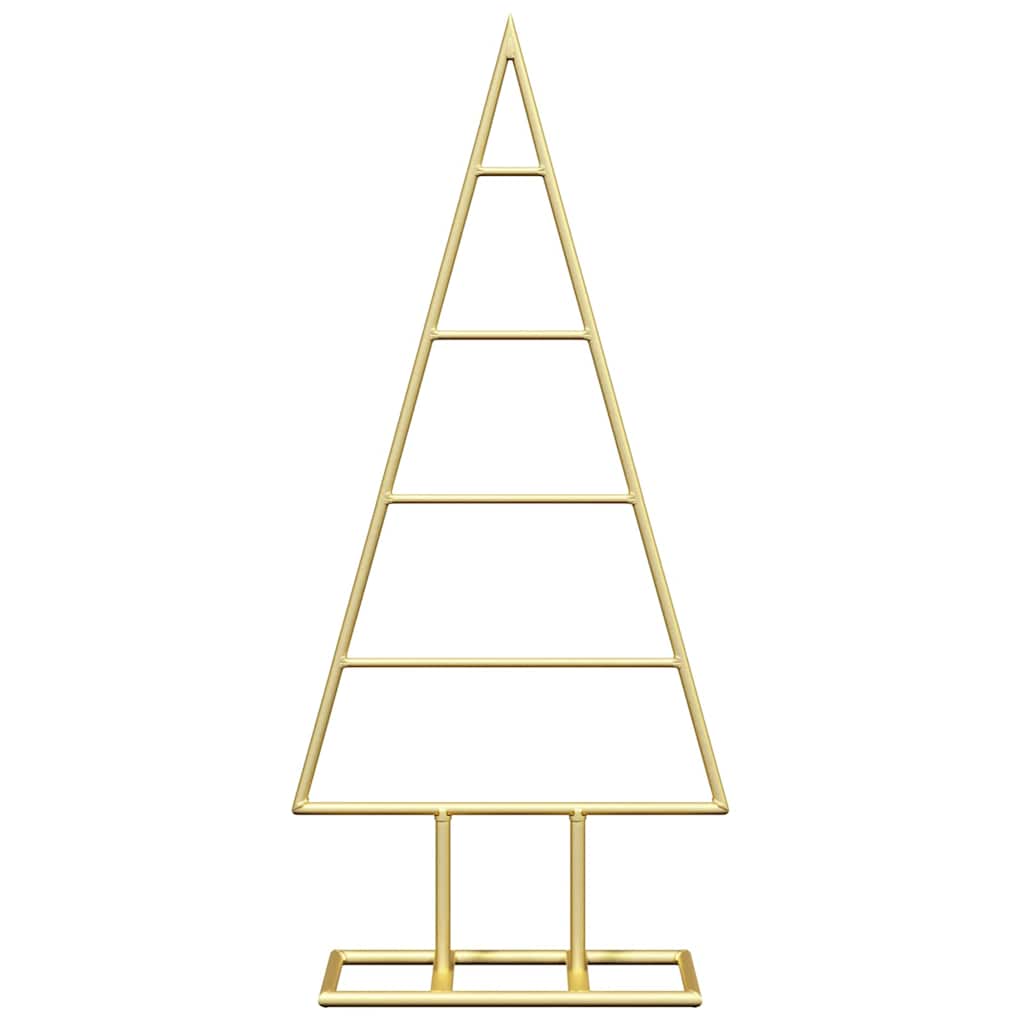 Metall juletre med stativ Gull 60 cm Pulverlakkert stål